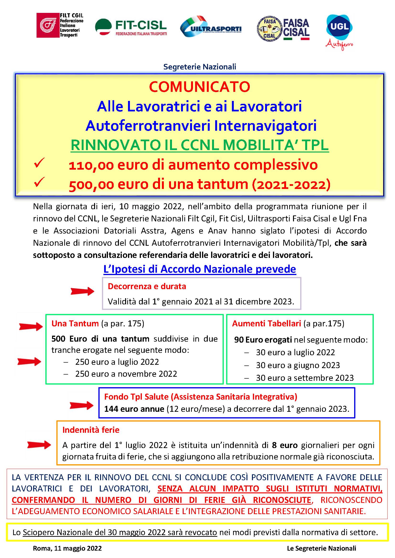 Scopri di più sull'articolo COMUNICATO RINNOVO