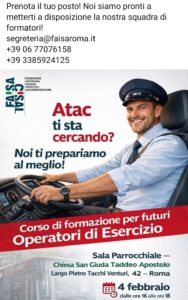 Scopri di più sull'articolo ATAC: SELEZIONE CONDUCENTI DI LINEA 2026 –               CORSO DI PREPARAZIONE
